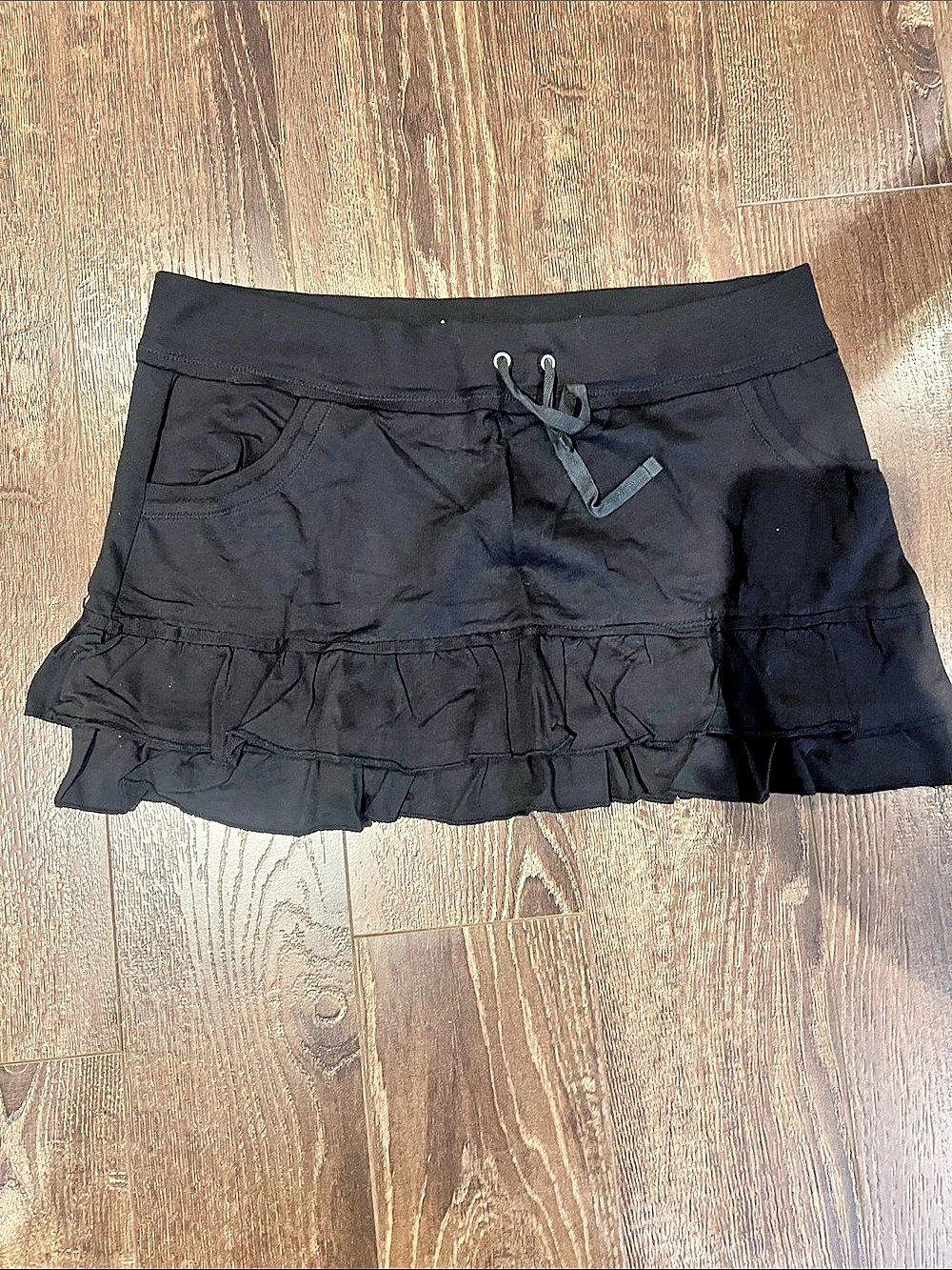 Lululemon Run: Pace Setter Skirt Black Ruffle Skort